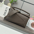 LOE PUZZLE 33 BAG IN WENGE BROWN CALFSKIN